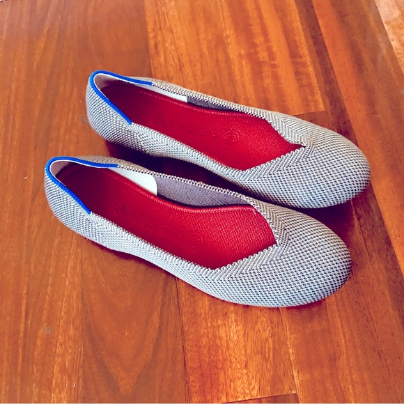 Rothy’s The Flat in Pebble Grey Size 6.5 Women’s Knit Slip On - Picture 2 of 6